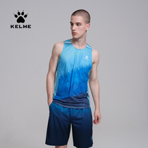KELME Calme White Crew Neck Training Vest Black Basketball Fitness Clothing Casual Loose Sleeveless Clothes