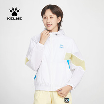 KELME Kalmei outdoor running sport sunscreen cardigan dress womens summer thin woven hooded jacket