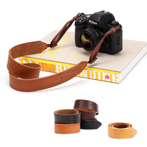 cam-in Vegetable-tanned cowhide vintage SLR camera Strap Nikon Canon decompression camera leather oblique cross shoulder strap