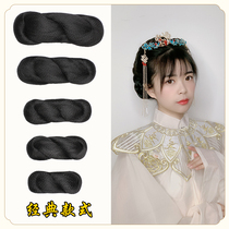 Ancient costume wig new bottomless twist hair bag full hair silk soft 8-character bag Hanfu daily fairy hair bun cos shape