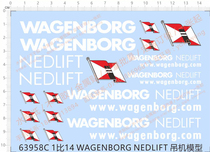 Car MODEL 1:14 WAGENBORG NEDLIFT CRANE boom special water sticker(63958C)