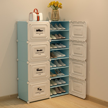 Simple shoe cabinet Large capacity multi-layer dustproof economical storage artifact Home indoor good-looking shoe shelf at the door
