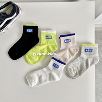 Boys socks pure cotton spring thin summer children in the boy boys baby mesh eye breathable thin spring and summer socks