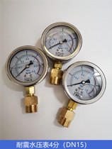 Earthquake-resistant water pressure gauge Tap water household 4-point pressure gauge 1 6mpa 16kg pressure test gauge YN60-1mpa