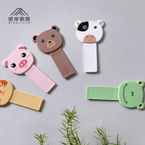 Creative cute toilet lid opener cover paste anti-fouling hand clamshell toilet cover toilet seat ring cartoon handle