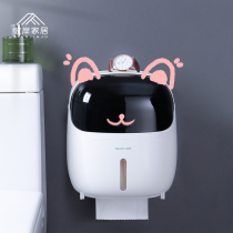Toilet cute wall-mounted paper paper roll paper toilet toilet paper waterproof non-perforated creative shelf