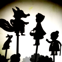 Childrens shadow play Bedtime story props Cartoon creative kindergarten early education projection game Shaking sound silhouette toys