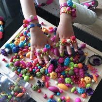 Pope beaded training children focus puzzle handmade diy girl cordless necklace bracelet beaded toy