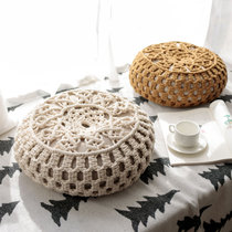 Aying Nordic ins woven futon cushion butt cushion balcony bay window Japanese-style padded tatami ground round cushion stool
