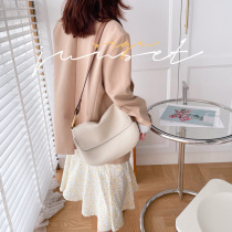 Miss TREE JUNSET SIGN Soft waxy cowhide bean kernel apricot shoulder bag large capacity fashion new crossbody bag