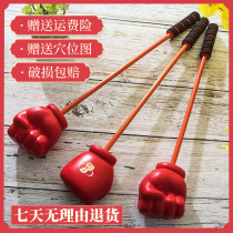 Massage hammer No one knocks on the hammer Hammer Neck Waist Shoulder Meridians Beat back with a heartager and a hearb massage stick