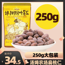 Korea imported zero food Tom farm honey butter almond almond nuts shulless almond 250 grams