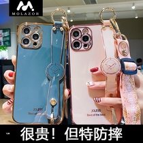Apple 12ProMax phone case new wristband bracket iPhone12Pro soft silicone anti-drop protective cover 12 ultra-thin camera all-inclusive womens net Red Tide men mini personality High