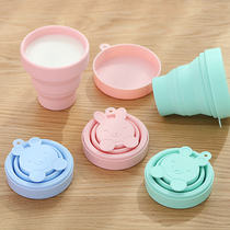 Japan silicone folding water cup Portable retractable folding cup Outdoor compression travel wash cup Mouthwash cup