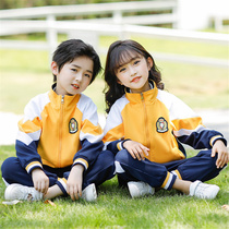 Kindergarten Garden Clothes Spring and Autumn Clothes British Wind Cotton Three Piece Set First Grade Childrens School Uniform Set Primary School Class Clothes
