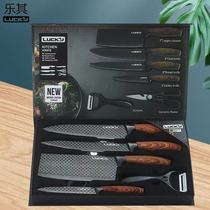 Export German Diamond grain wood grain handle non-stick coating gift set knife six-piece set