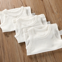 Cotton sleeveless vest baby baby sling childrens underwear boys and girls with base thick inner wear pure white