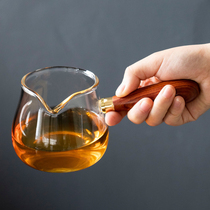 Glass Road Cup side to one thick thick high temperature tea set Tea Tea leakage set high-grade single Tea Sea net red