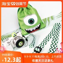 Green one-eyed monster bundle pocket organization A6000 inner bag double-layer plus velvet wavy shoulder strap XA7 5
