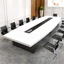 Spot large conference table long table oval conference room desk training table white meeting table and chair combination