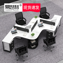 Creative staff Desk 46-four-place Brief modern station desk staff table office table and chairs combination