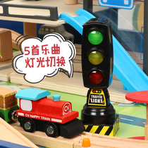Simulation traffic light toy traffic light model road sign card kindergarten children teaching aids with sound