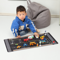 Childrens Toy Car City Traffic Scene Map Carpet MaterialPad Rail Parking Game Crowding Pad