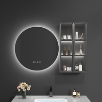 Space aluminum smart mirror cabinet wall-mounted separate bathroom mirror cabinet toilet mirror cabinet storage with light