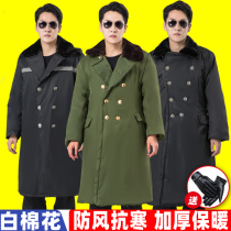 Military cotton coat mens winter long thick security overalls cold storage cold-proof medium long northeast cotton-padded jacket labor protection clothing