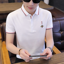 Mens polo shirt short-sleeved pop brand 2021 new Korean version of the trend summer t-shirt pure cotton base shirt t-shirt men