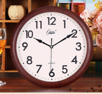 Combus silent wall clock European round clock 14 inch living room bedroom pastoral retro office wall clock