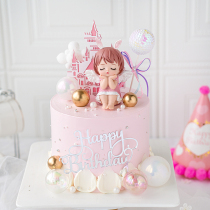 Bakery cake decorations Network Red Anne Angel baby cute buddy girl birthday plugin