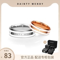 dw Couple ring A pair of men and womens rings Light luxury niche design exquisite cold wind simple Send Valentines Day gifts