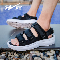Twin Star Sandals Men 2022 Summer New Trend Dual-use Men Outwear Sports Casual Slippers Soft Bottom Beach Shoes