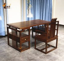 New Chinese style Ebony study table and chair combination simple solid wood furniture writing desk rosewood desk custom