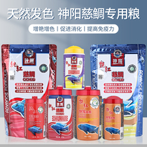 1 piece of Shenyang Yanhong Pure red Cichlid Sanhu fish Horse snapper Snapper Hair color feed Fish food Fish food