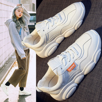 Autumn and winter dance shoes womens leather square dance shoes soft bottom flat ghost step dance shoes sports leisure dance shoes