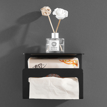 Punch-free bathroom toilet paper rack toilet paper towel rack toilet paper mobile phone holder wall-mounted