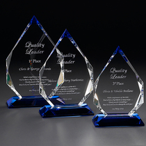 Crystal iceberg Top Creative Trophy Annual Meeting Awards Personality Medal Shield Medal Authorization Certificate Laser Inner Sculpture