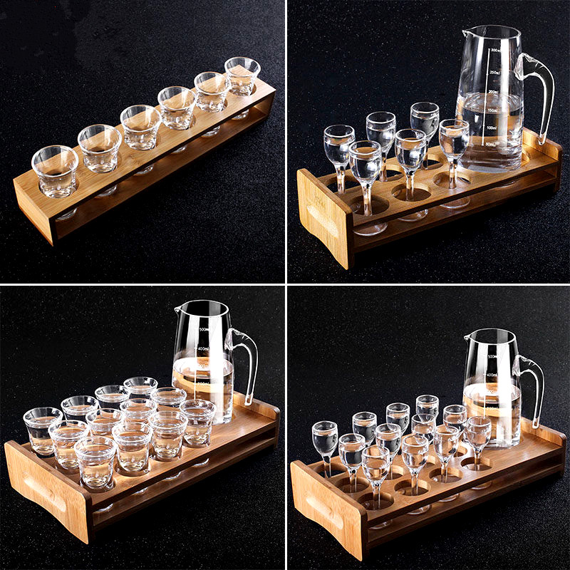Glass bullet glass white wine glass small bombing cup a spirits cup holder with a scaled wineware set