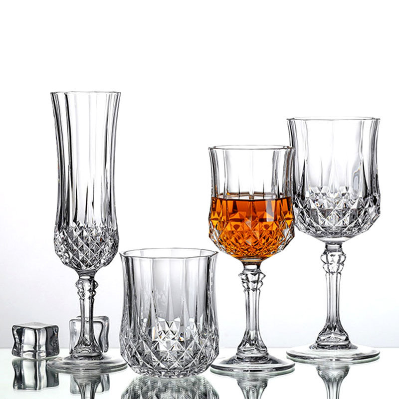 Crystal glass red wine glass home with a cup of tea carved wine glass bar whisky glass juice cup beer cup