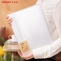 Information book a4a3 transparent insert office data 60 pages general student painting portfolio contract file collection stationery loose-leaf PP multi-layer examination paper collection folder