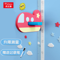Childrens height paper wall sticker 3d Solid removable can record Cartoon Measuring Instrument Ruler Baby Amount Height Sticker