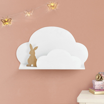 Cloud shelf childrens room wall hanging in wind creative wood decoration frame decoration shelves
