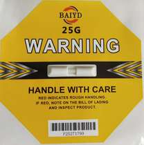 Logistics shock proof label anti-vibration label vibration monitoring label anti-collision label shock proof sticker tilt display label