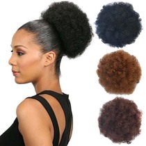 European and American wig hiphop hip hop roll corn hot African black Caterpillar hair bag fluffy flower bud ball head