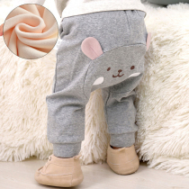 Male and female child large pp pants baby pants children pure cotton plus suede thickened autumn winter Harun pants baby big fart pants