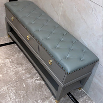 Light luxury shoe-changing shoes stool home door entrance sofa stool into the home solid wood shoes stool shoe cabinet shoe rack stool