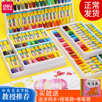 Delei childrens crayons non-toxic and safe washable kindergarten oil painting stick 12 colors 24 colors 36 colors 48 colors painting pen color pen color brush painting stick student art painting graffiti painting painting set
