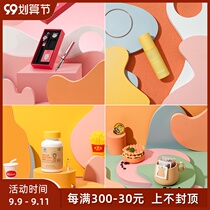 Irregular geometric cube shape creative ins Wind photo props still life shooting props set cloud mountain peak drink snacks product photography ornaments Net red background props pendulum